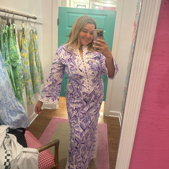Lilly Pulitzer Dresses & Skirts - Lilly Pulitzer Shealyn 3/4 Sleeve Stretch Maxi Caftan